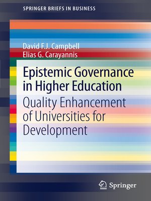 cover image of Epistemic Governance in Higher Education